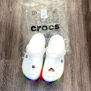 Like New Sold Out Limited Edition Rainbow Crocs